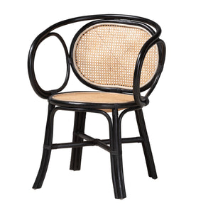   Modern European furniture - Black Framed Rattan Dining Chair - www.oroa.com | Oroa.com