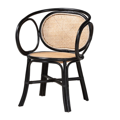   Modern European furniture - Black Framed Rattan Dining Chair - www.oroa.com | Oroa.com