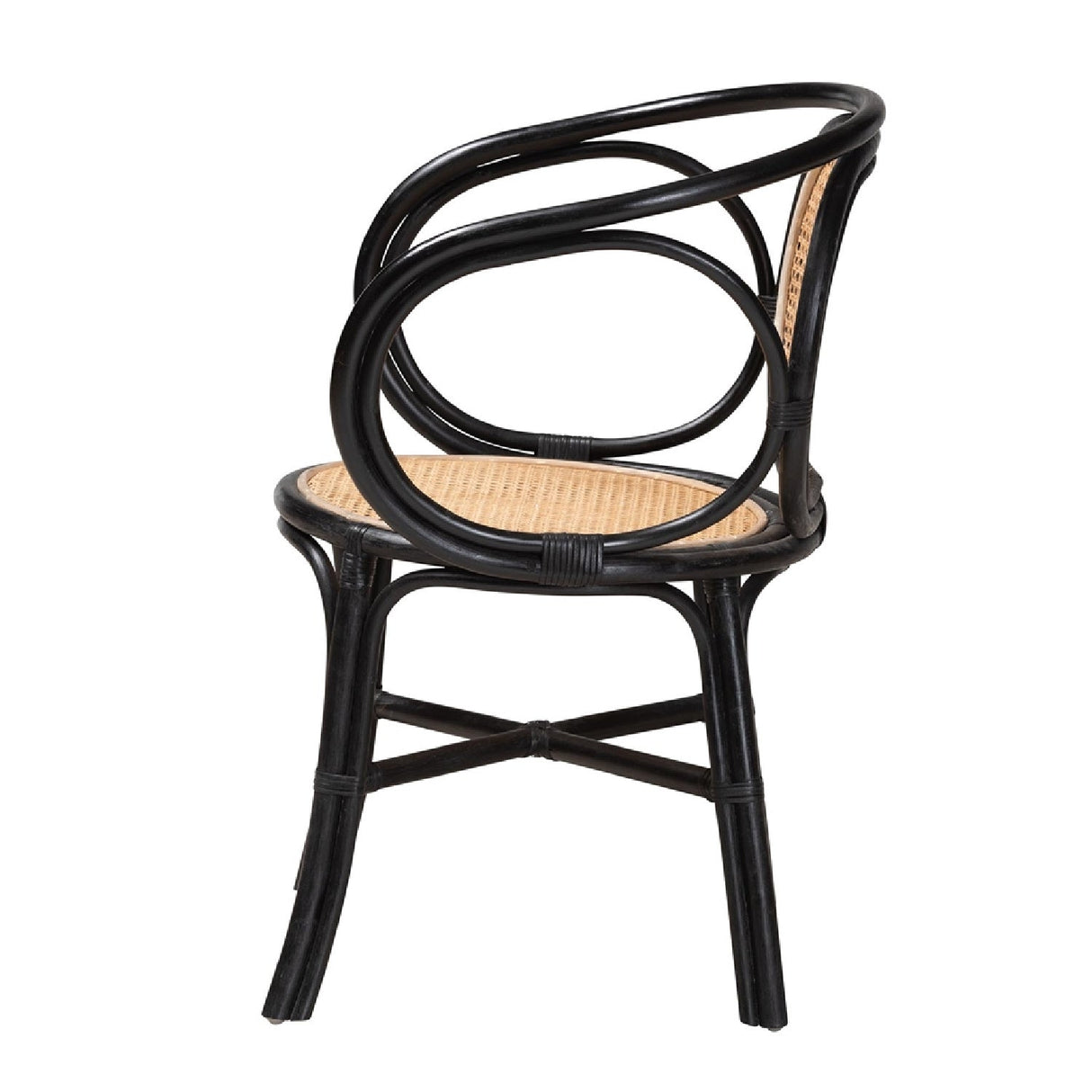   Modern European furniture - Black Framed Rattan Dining Chair - www.oroa.com | Oroa.com