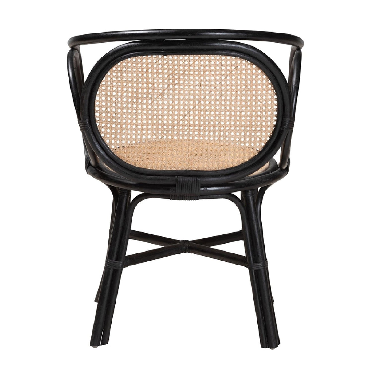   Modern European furniture - Black Framed Rattan Dining Chair - www.oroa.com | Oroa.com