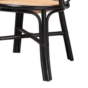  Modern European furniture - Black Framed Rattan Dining Chair - www.oroa.com | Oroa.com