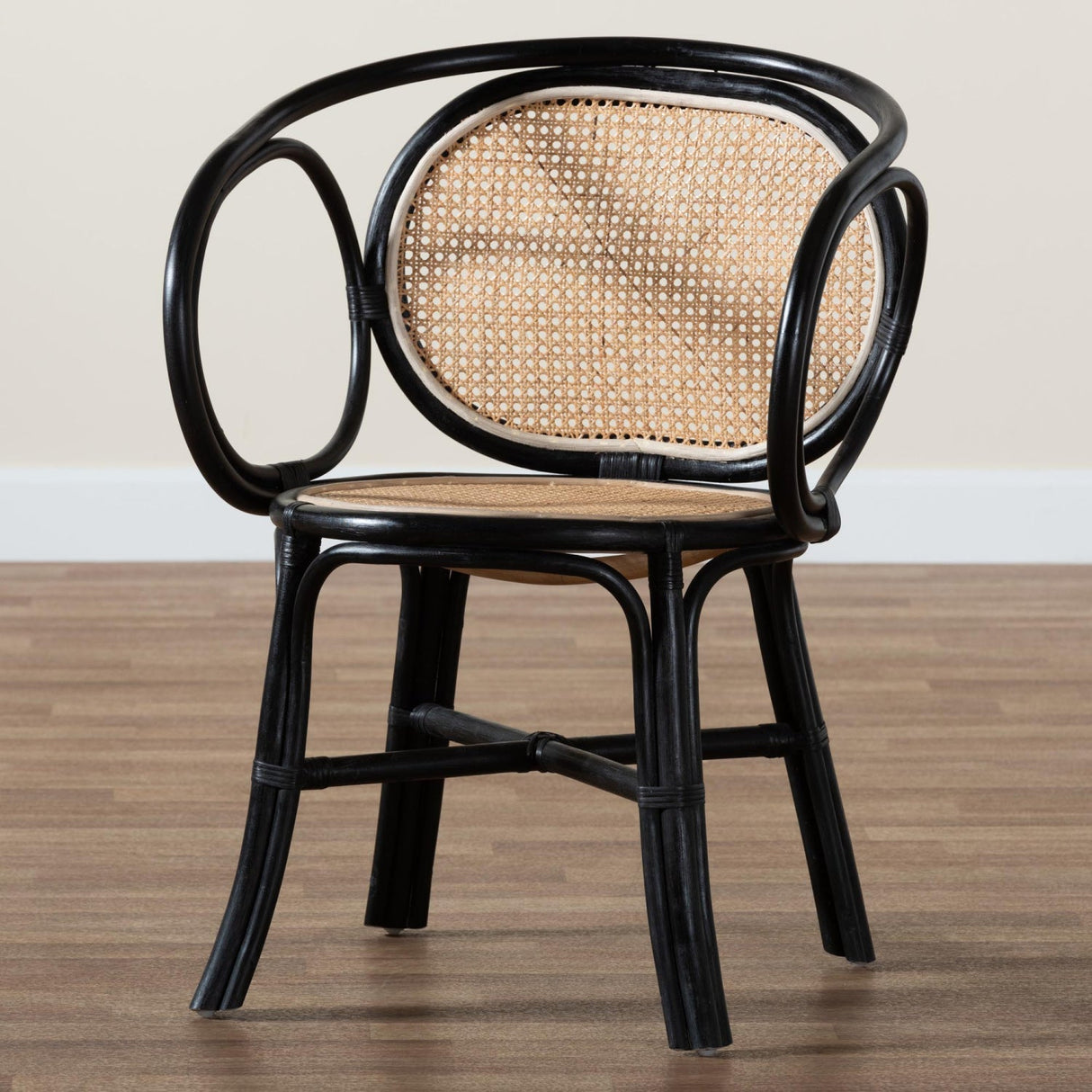   Modern European furniture - Black Framed Rattan Dining Chair - www.oroa.com | Oroa.com