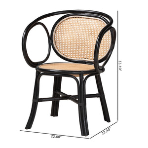   Modern European furniture - Black Framed Rattan Dining Chair - www.oroa.com | Oroa.com