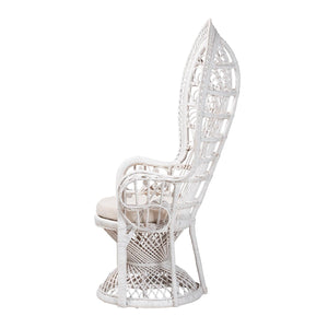   Modern European furniture - White Rattan Peacock Chair - www.oroa.com | Oroa.com
