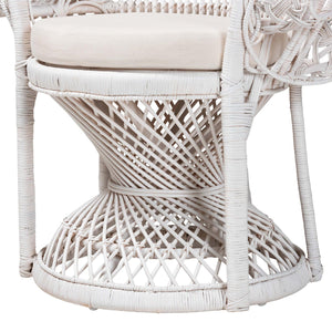   Modern European furniture - White Rattan Peacock Chair - www.oroa.com | Oroa.com
