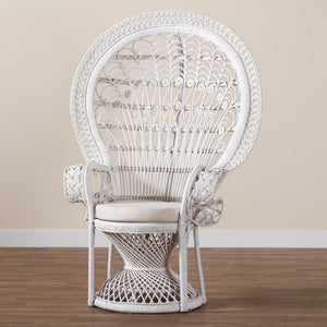   Modern European furniture - White Rattan Peacock Chair - www.oroa.com | Oroa.com