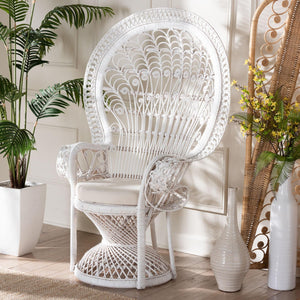   Modern European furniture - White Rattan Peacock Chair - www.oroa.com | Oroa.com