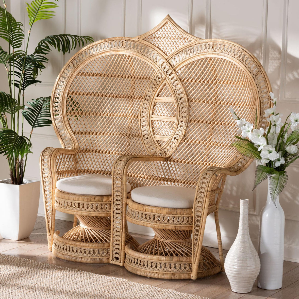   Modern European furniture - 2 Seater Rattan Peacock Chair - www.oroa.com | Oroa.com