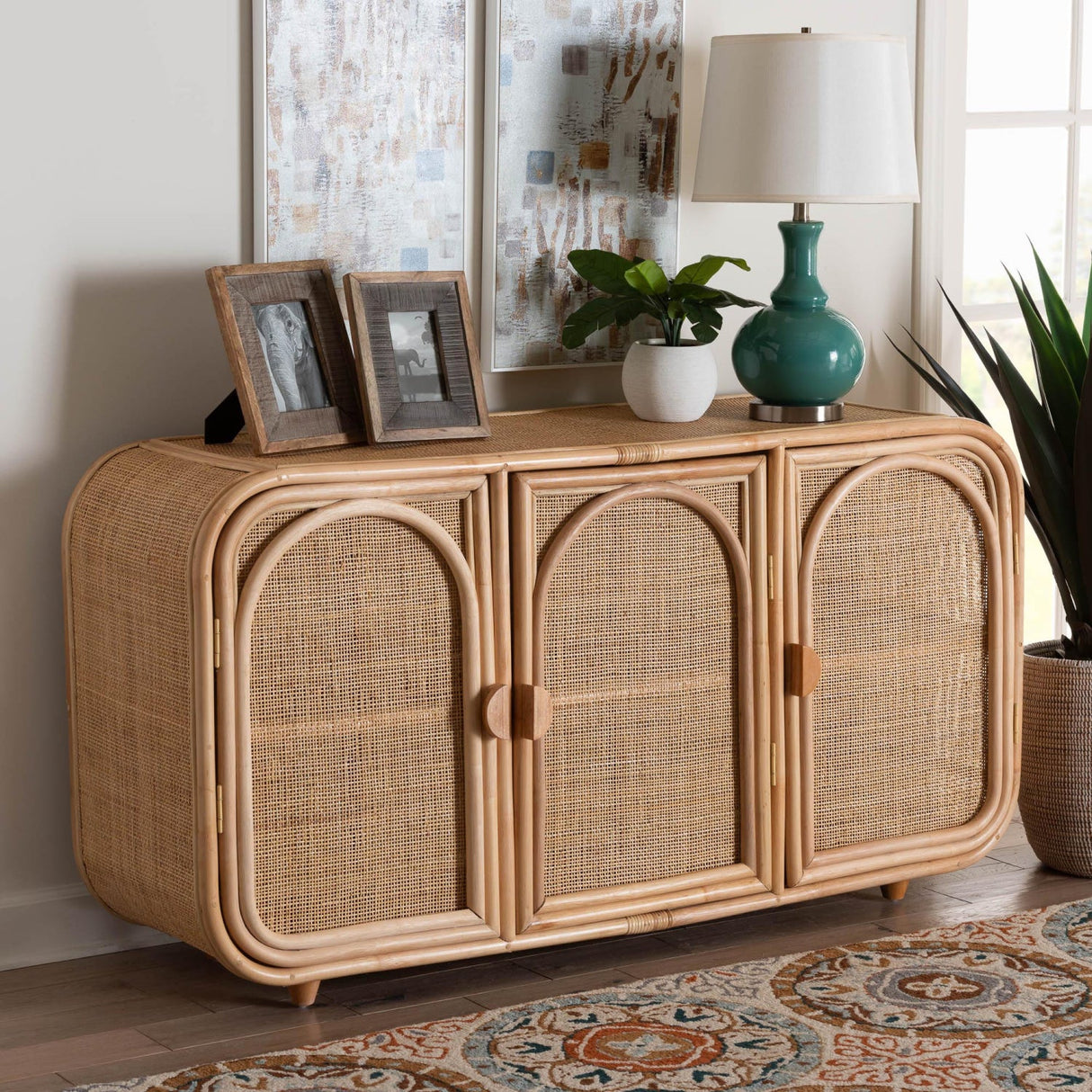   Modern European furniture - Handcrafted Rattan 3 Door Cabinet - www.oroa.com | Oroa.com