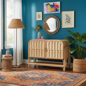   Modern European furniture - Curled Rattan Pole Cabinet - www.oroa.com | Oroa.com