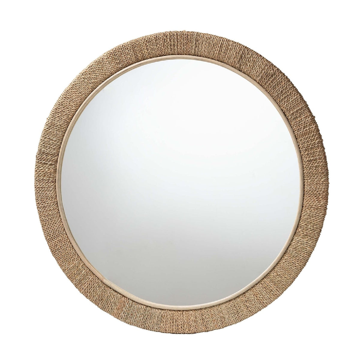   Modern European furniture - Woven Seagrass Round Wall Mirror - www.oroa.com | Oroa.com