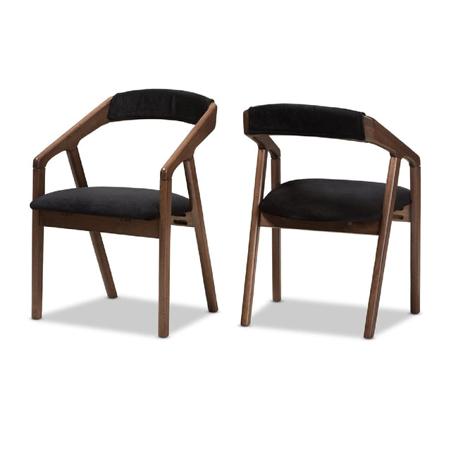 Modern European furniture - Black Velvet Dining Chairs 2 - www.oroa.com