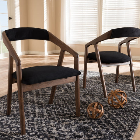   Modern European furniture - Black Velvet Dining Chairs 2 - www.oroa.com | Oroa.com