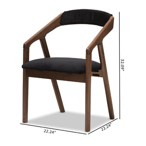   Modern European furniture - Black Velvet Dining Chairs 2 - www.oroa.com | Oroa.com