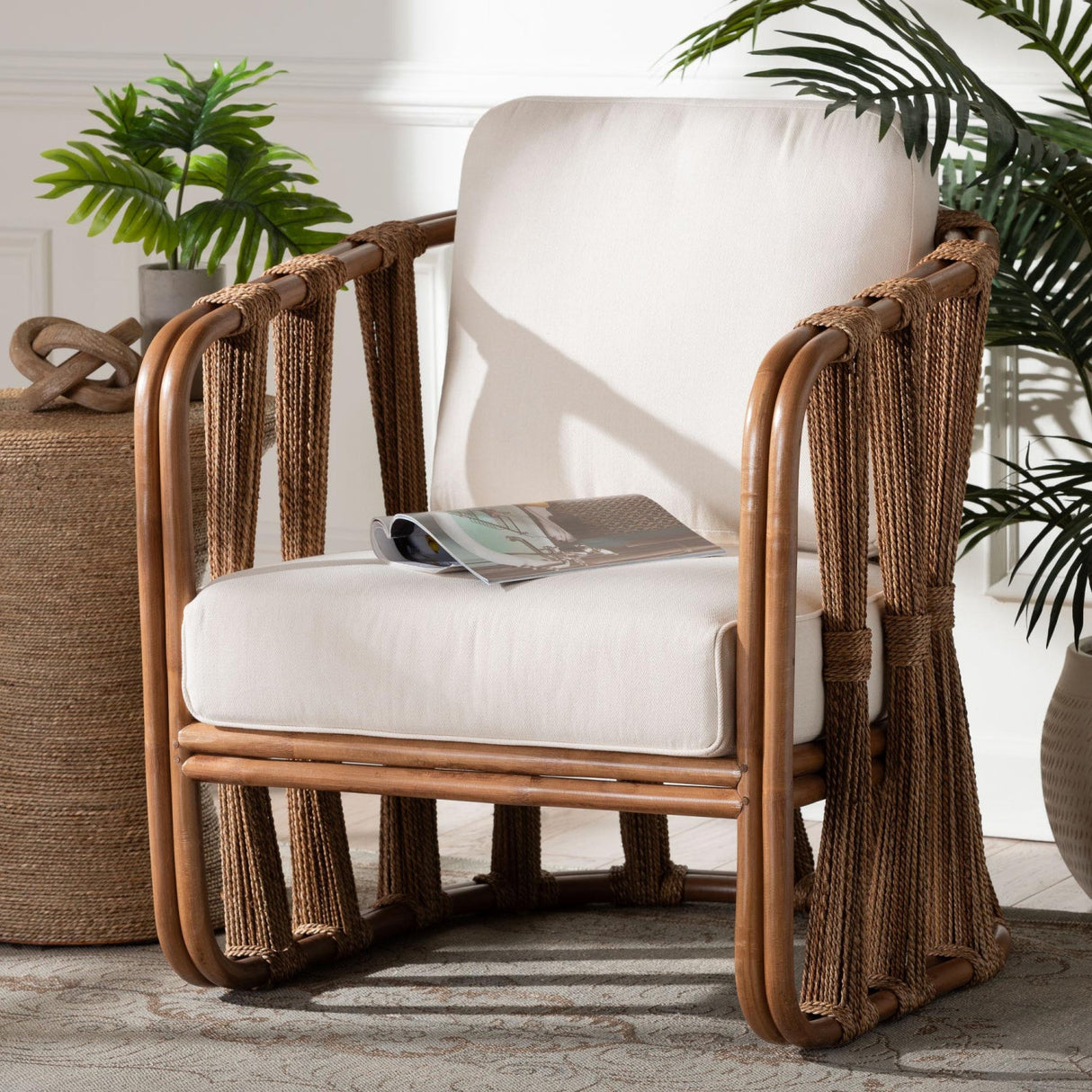   Modern European furniture - Woven Seagrass Accent Chair - www.oroa.com | Oroa.com