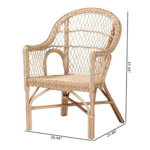   Modern European furniture - Natural Braided Rattan Lounge Chair - www.oroa.com | Oroa.com