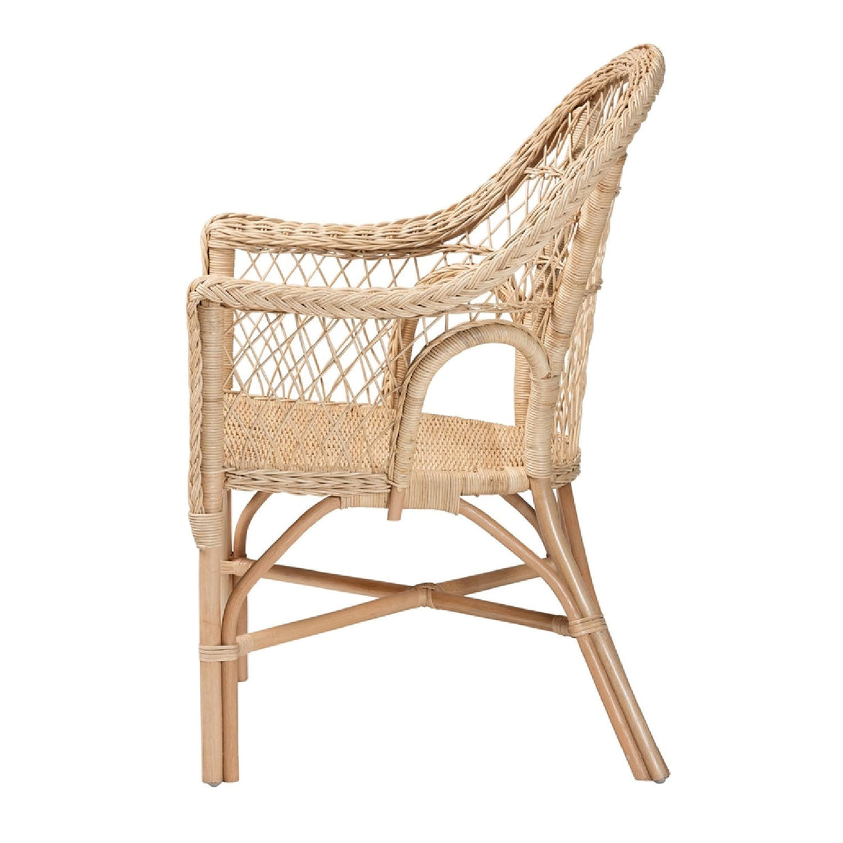   Modern European furniture - Natural Braided Rattan Lounge Chair - www.oroa.com | Oroa.com