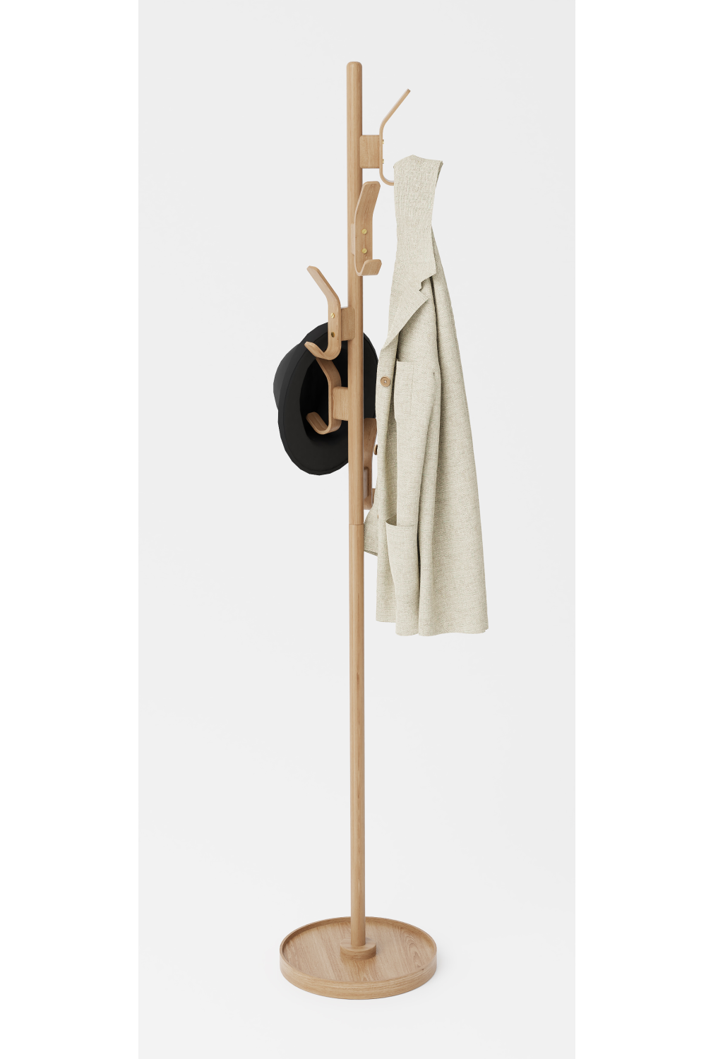   5-Hook Oak Coat Stand | Oroa.com