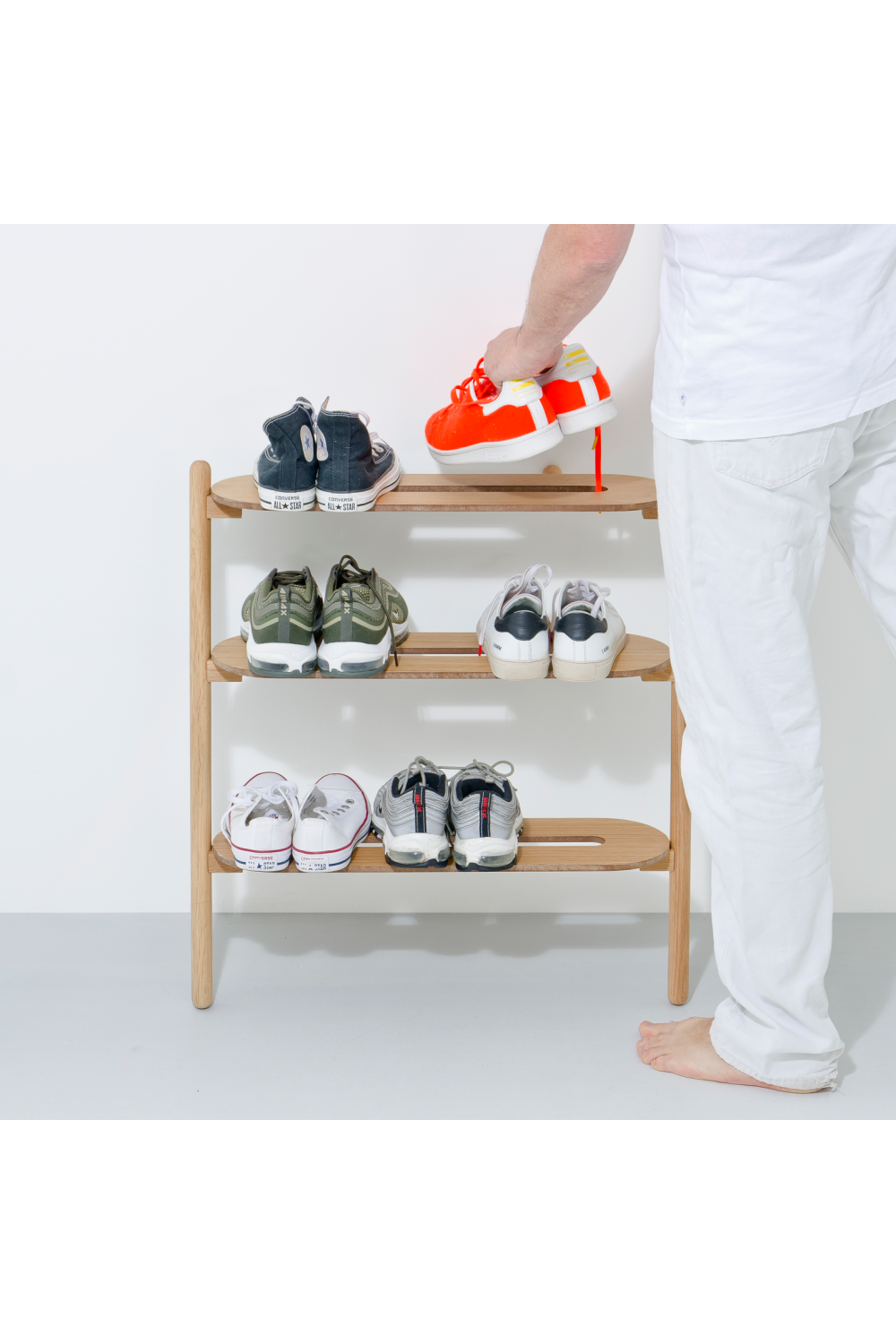   3-Tier Wooden Shoe Organizer | Oroa.com