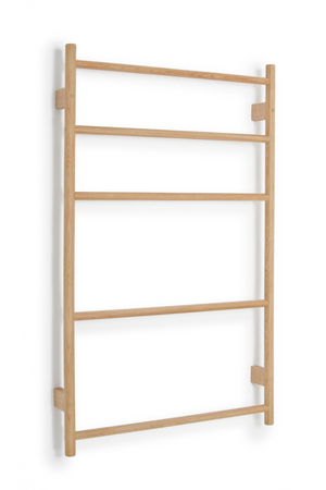   5-Bar Oak Wall Mounted Towel Rail | Oroa.com