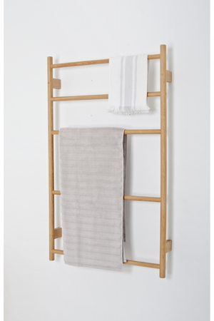   5-Bar Oak Wall Mounted Towel Rail | Oroa.com