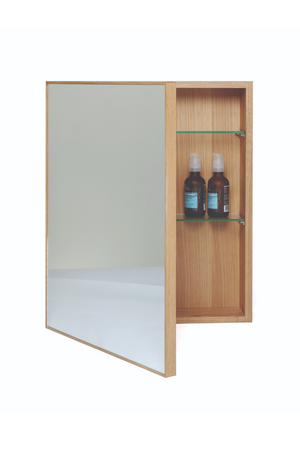   Oak Bathroom Cabinet with Mirror | Oroa.com