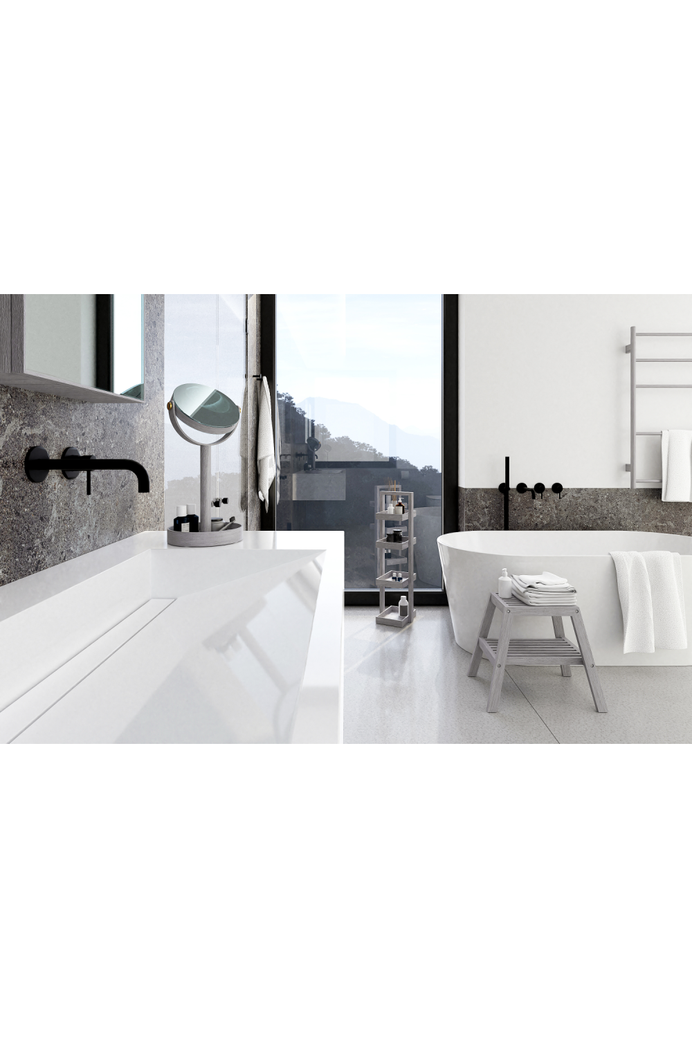   Oak Bathroom Cabinet with Mirror | Oroa.com