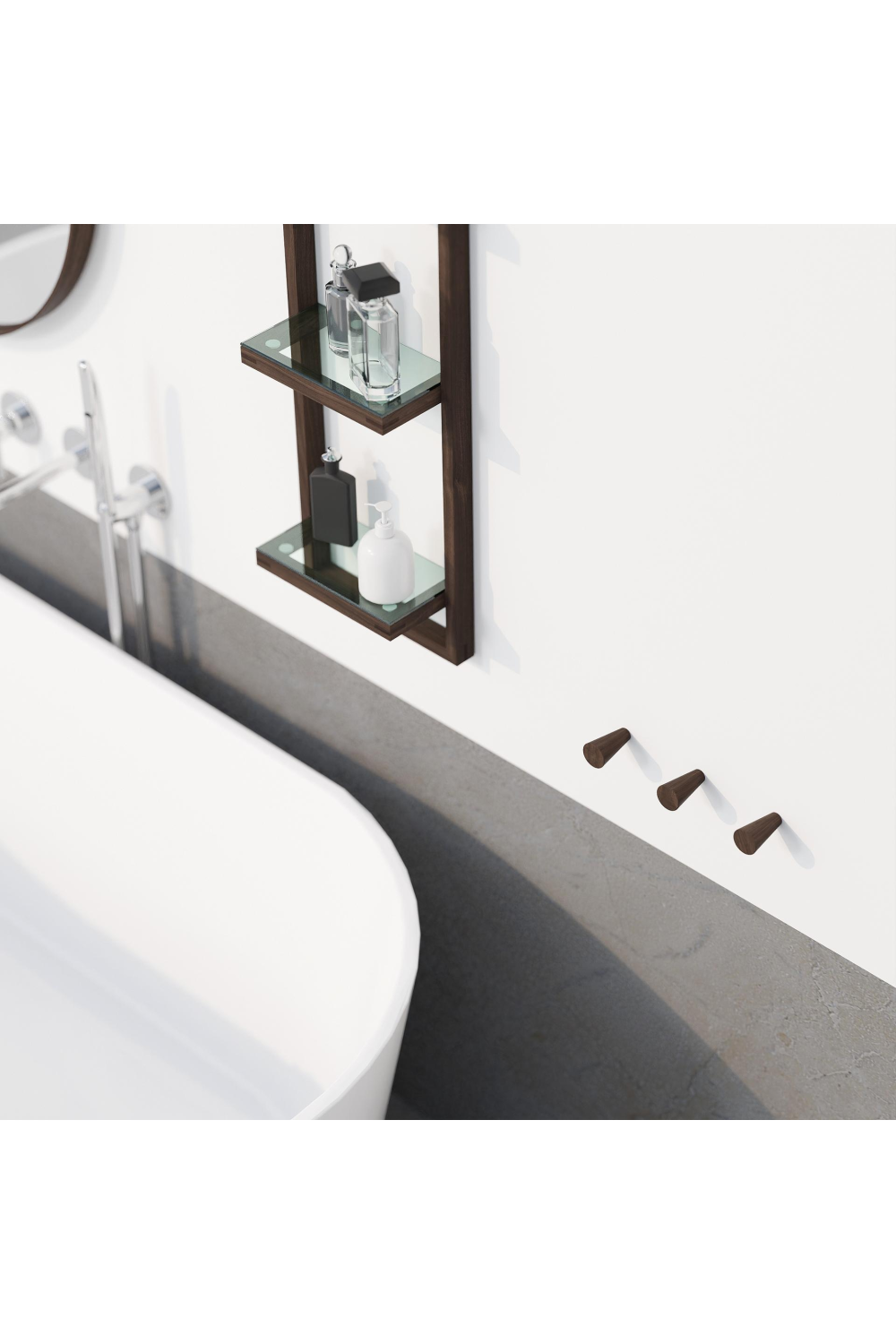   Walnut Wall Hooks (2) | Oroa.com