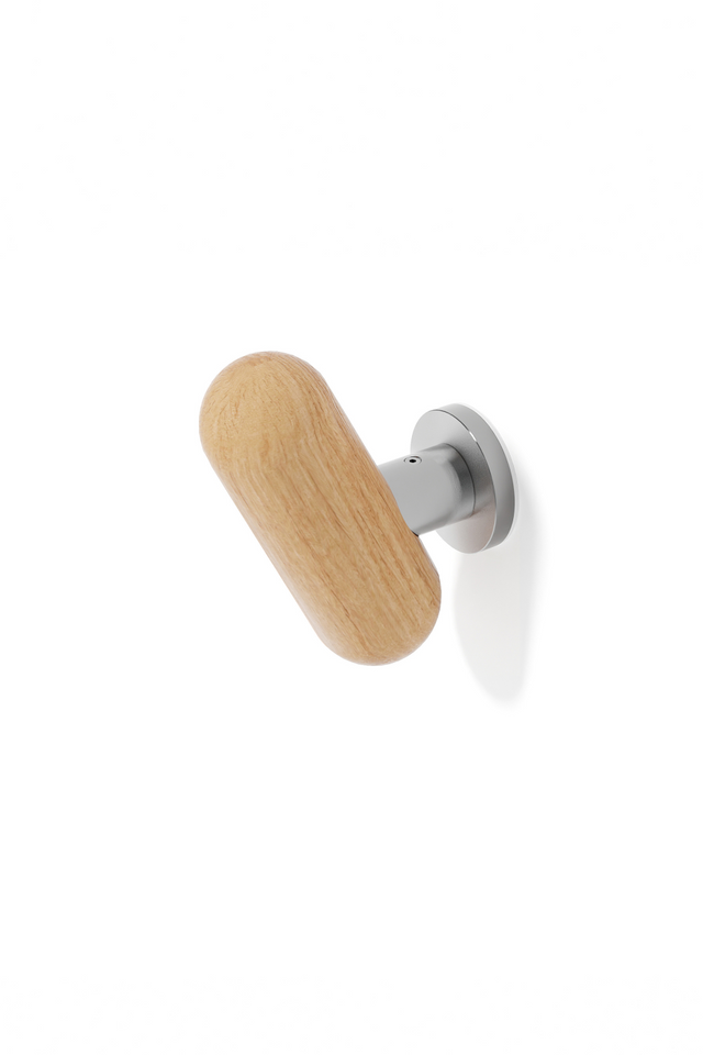Contemporary Wooden Hook | Wireworks Yoku | Oroa.com