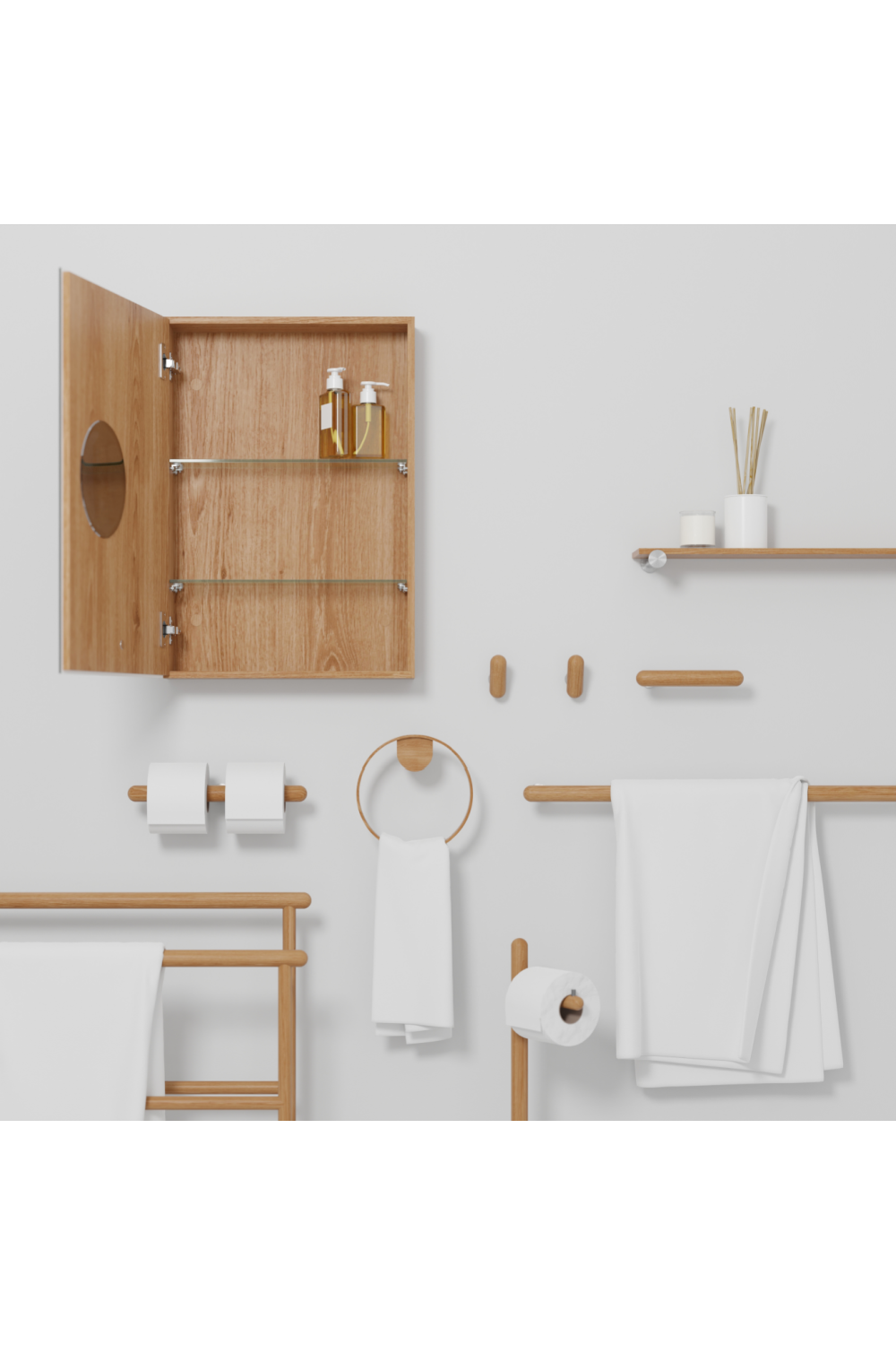   Wooden Minimalist Roll Holder | Oroa.com