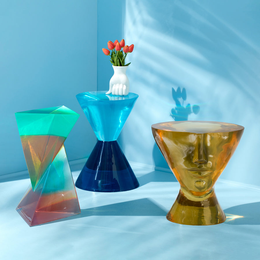   Orange Acrylic Accent Table | Oroa.com