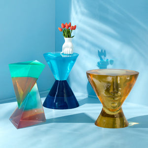   Orange Acrylic Accent Table | Oroa.com