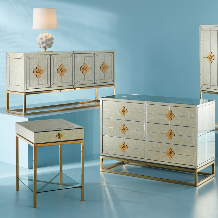   Antique Mirror 6-Drawer Dresser | Oroa.com