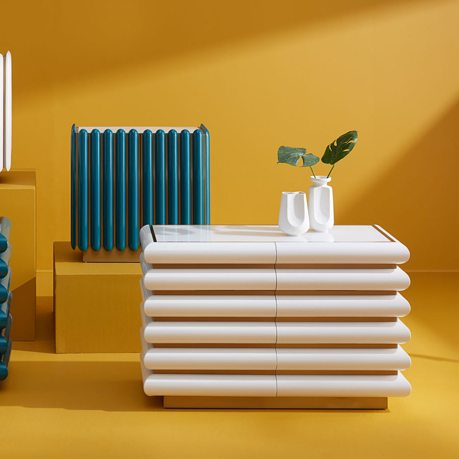   Ivory Glass 6-Drawer Dresser | Oroa.com