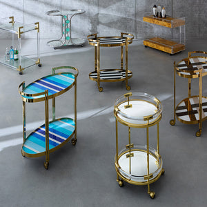   Painted Glass Bar Cart | Oroa.com
