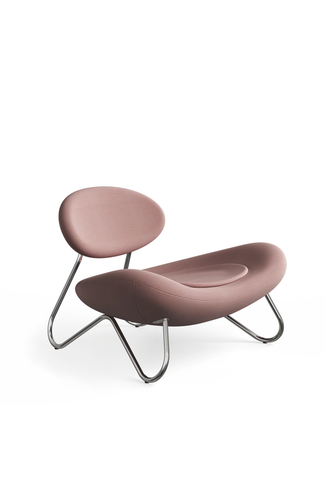 Pink Modern Lounge Chair | WOUD Meadow | OROA.com