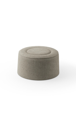   Beige Bouclé Upholstered Pouf | Oroa.com
