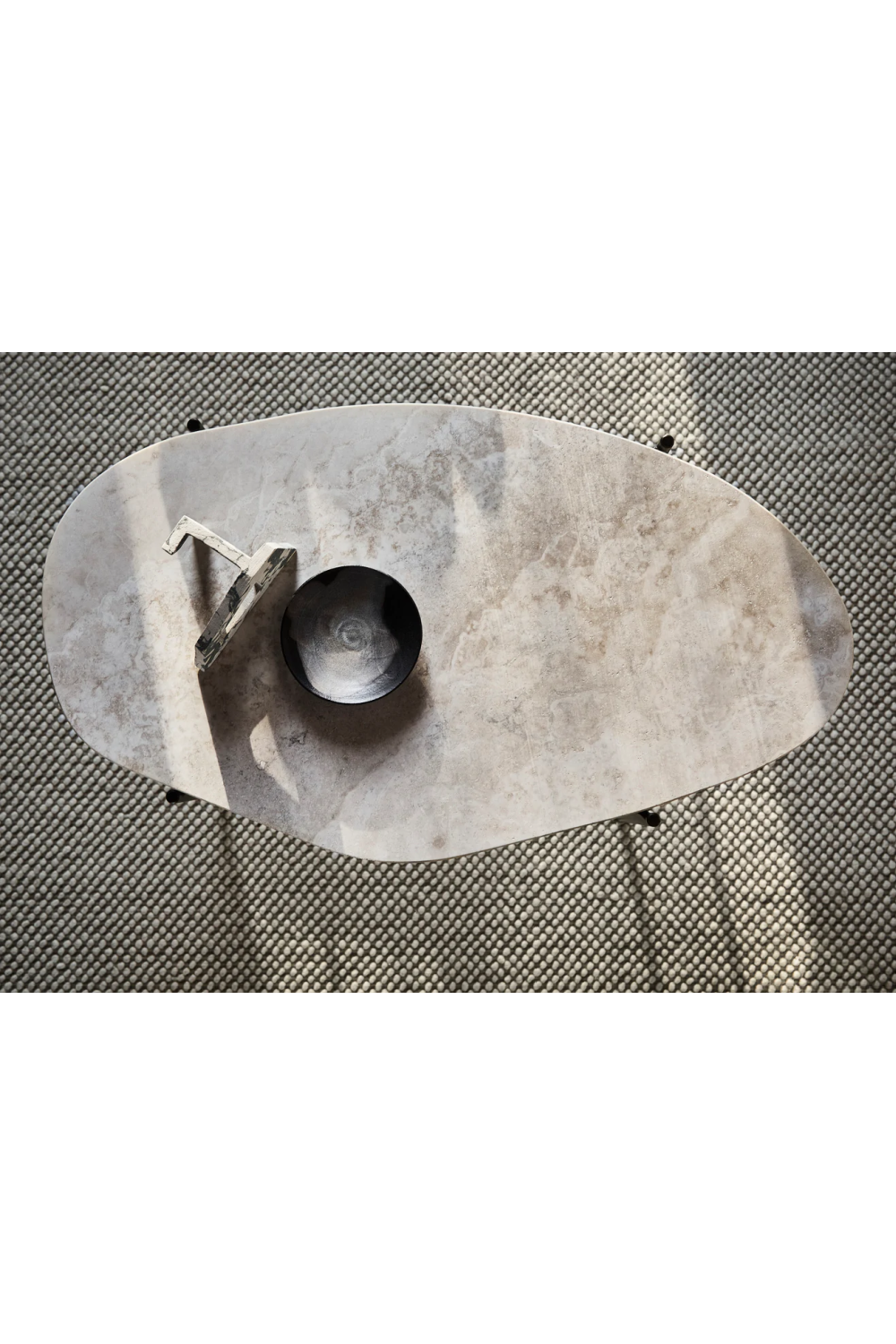   Travertine Organic Occasional Table L | Oroa.com