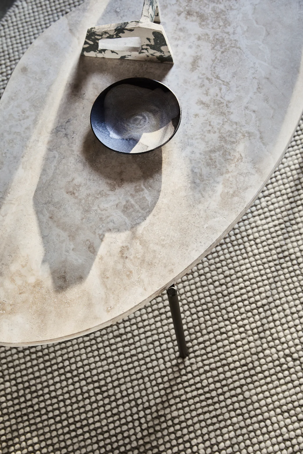  Travertine Organic Occasional Table L | Oroa.com