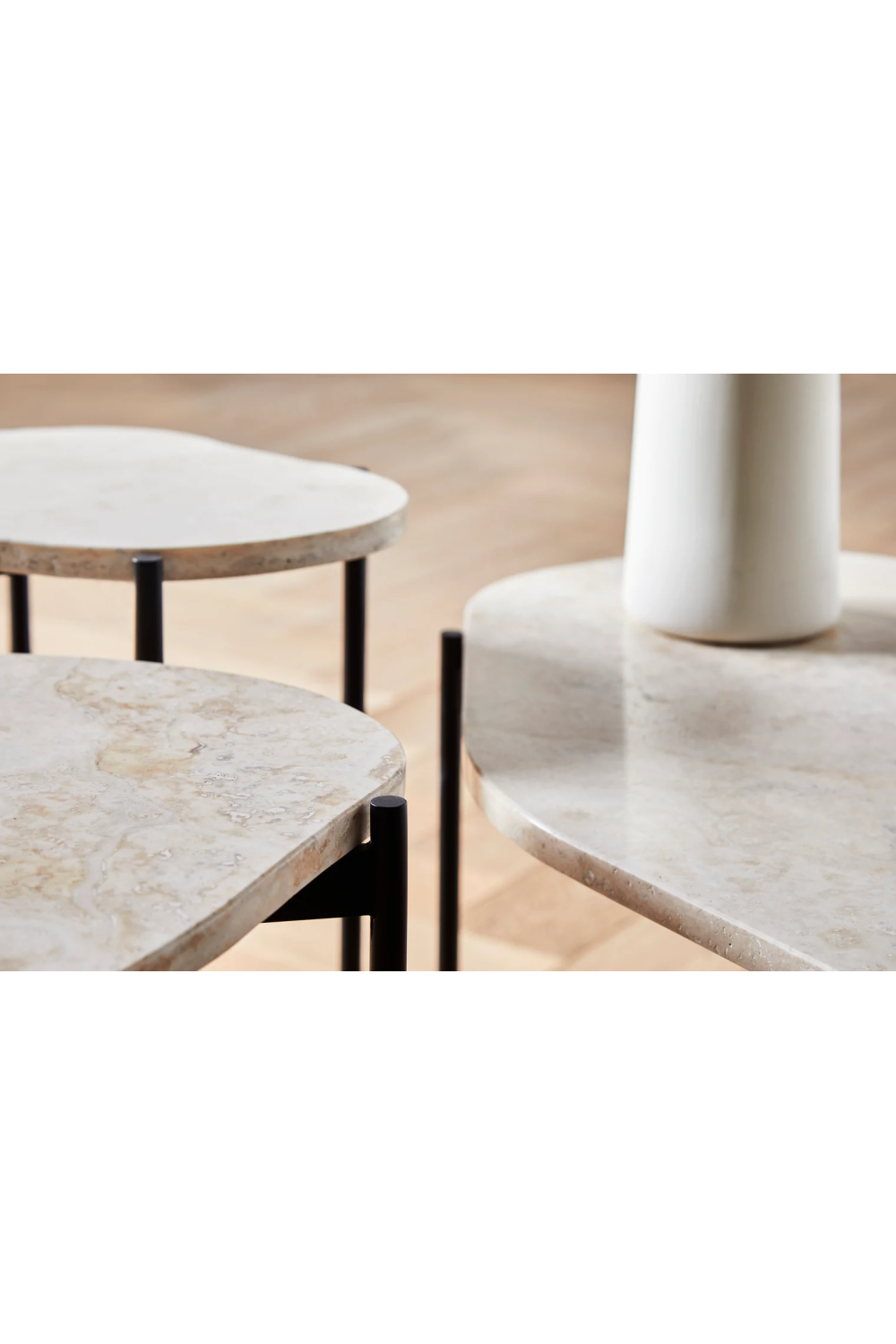   Travertine Organic Occasional Table L | Oroa.com