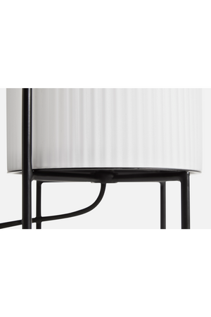   White Glass Contemporary Table Lamp | Oroa.com
