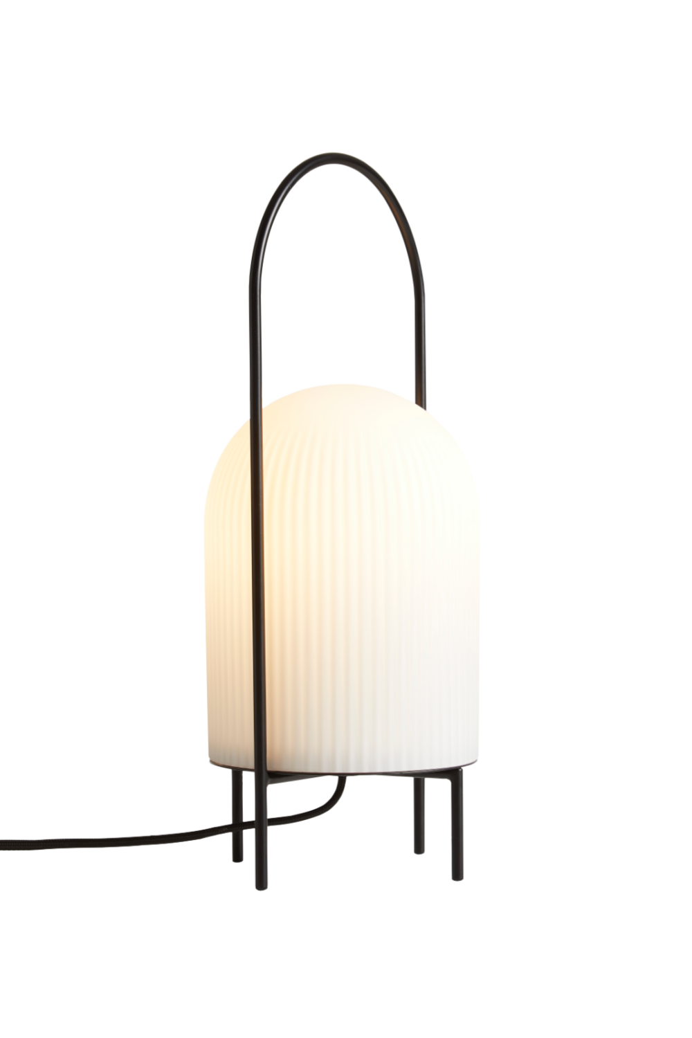   White Glass Contemporary Table Lamp | Oroa.com
