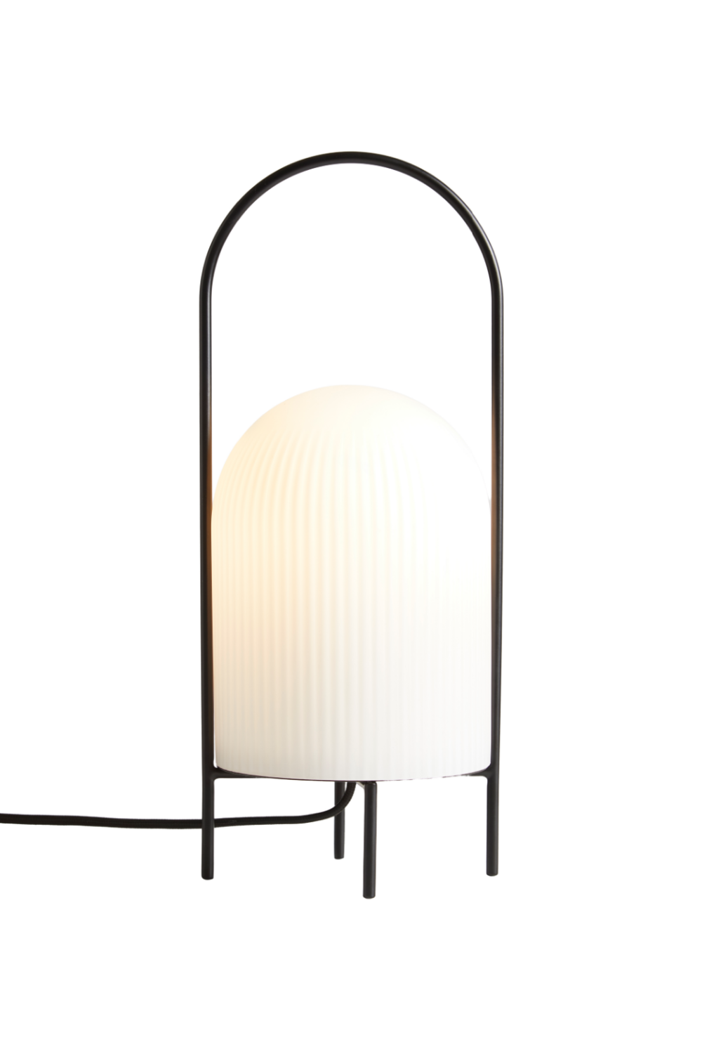   White Glass Contemporary Table Lamp | Oroa.com