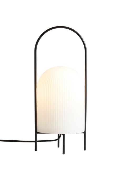   White Glass Contemporary Table Lamp | Oroa.com