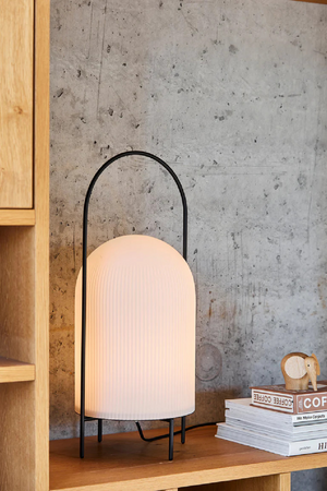   White Glass Contemporary Table Lamp | Oroa.com