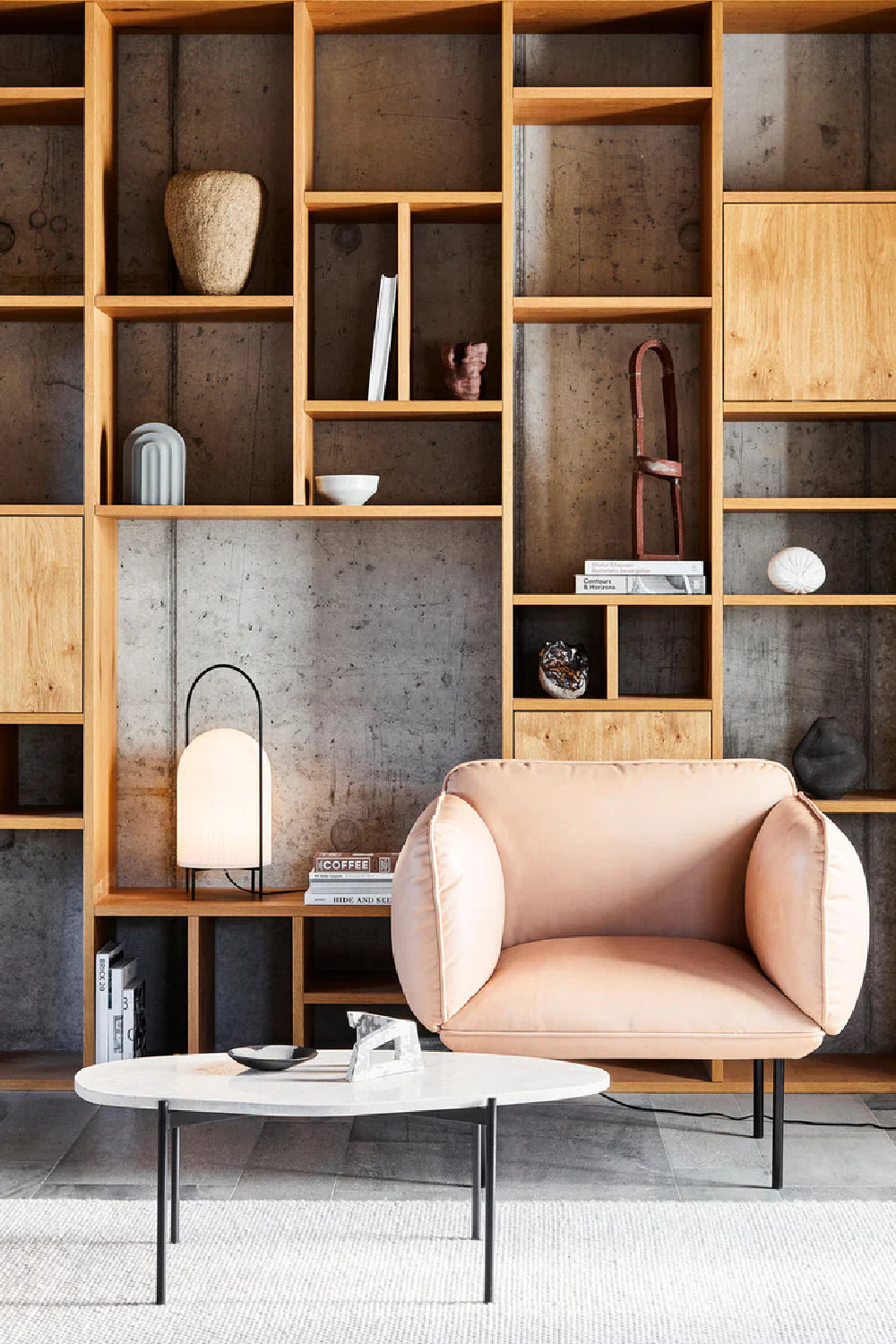   White Glass Contemporary Table Lamp | Oroa.com