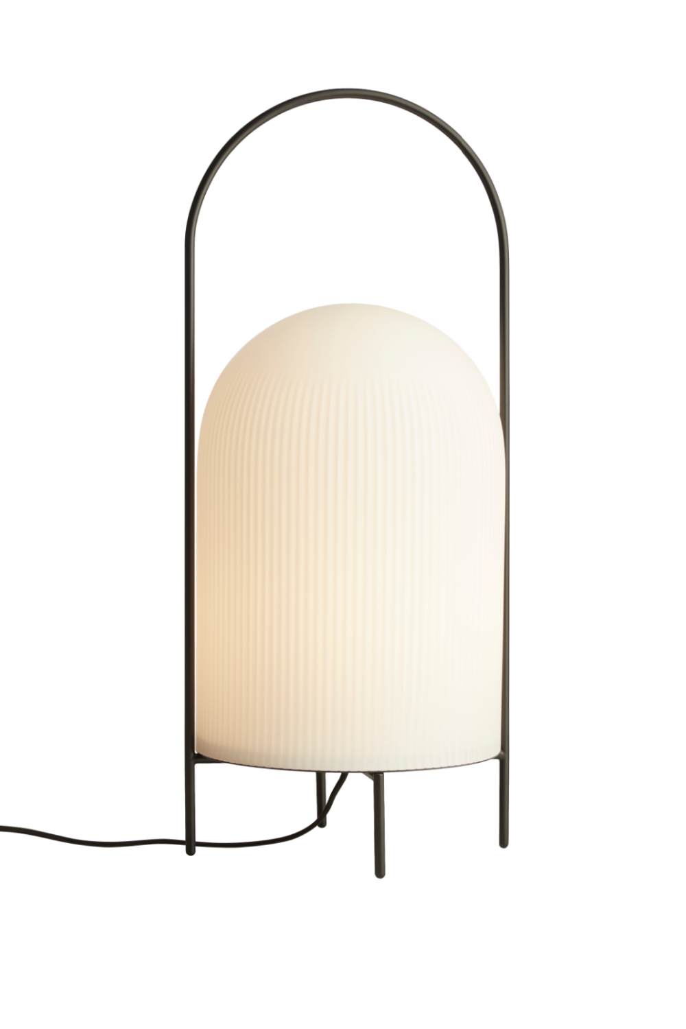   White Glass Contemporary Floor Lamp | Oroa.com