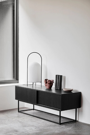   White Glass Contemporary Floor Lamp | Oroa.com
