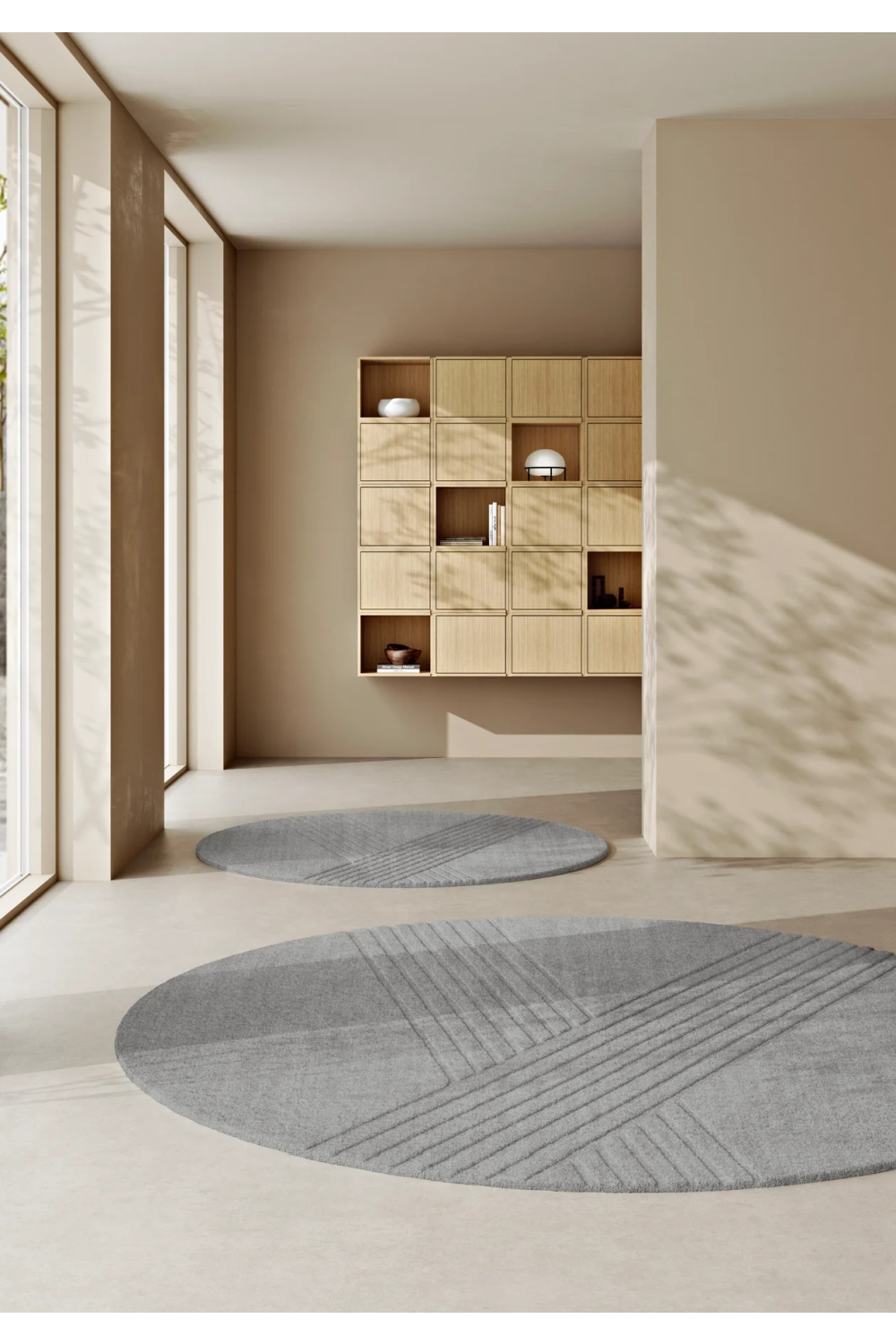   Round Hand-Tufted Wool Rug (Ø: 200 CM) | Oroa.com