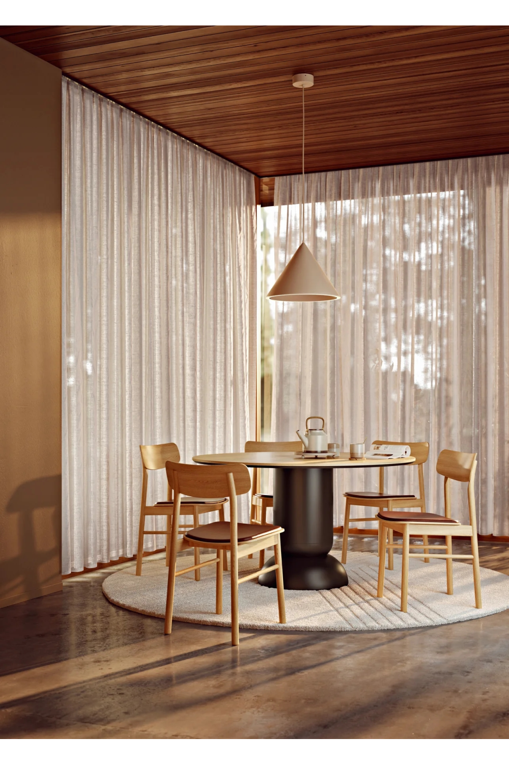   Round Hand-Tufted Wool Rug (Ø: 250 CM) | Oroa.com